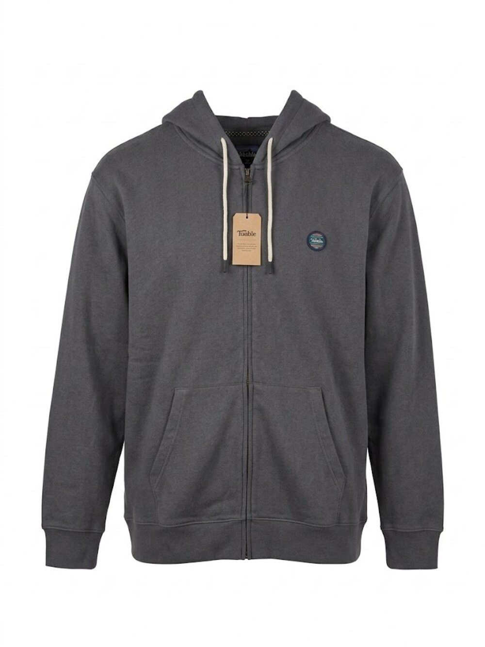 NWT FarWest Men's Full Zip Hoodie Charcoal Gray 3XL New